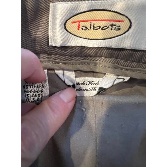 Talbots high waisted wool trousers taupe 6 - Picture 6 of 7
